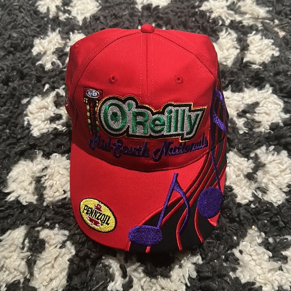 O'Reilly Mid South Nationals 2004 NHRA Racing Red Hat Cap Music City Adjustable - Picture 7 of 7